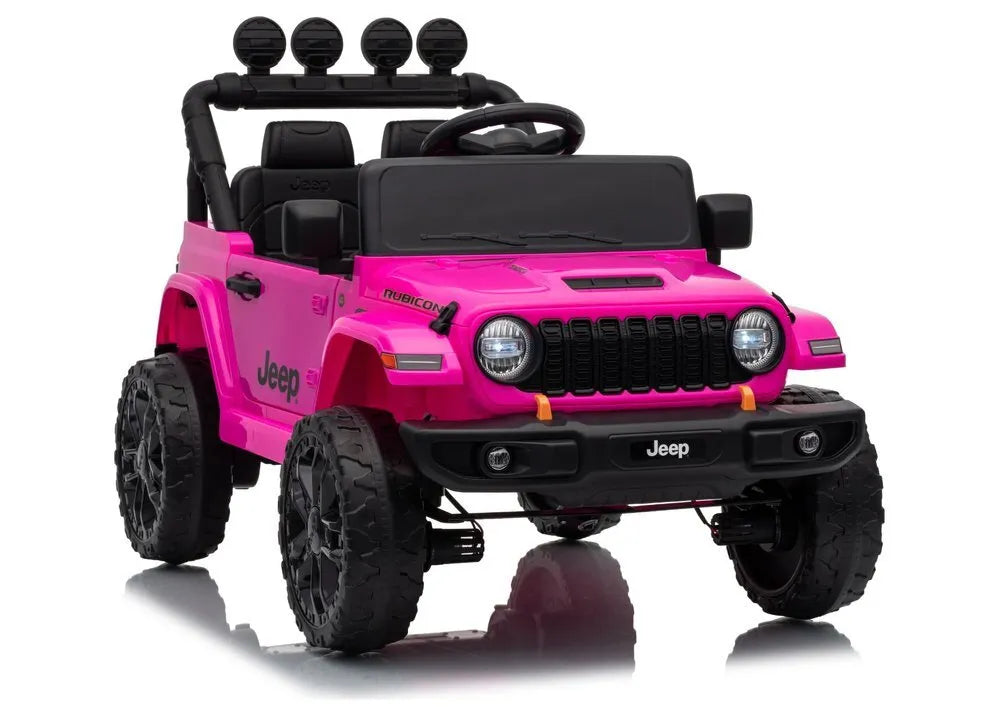 Jeep Rubicon DK‑JWR558 24V elektromobilis vaikams – rožinis