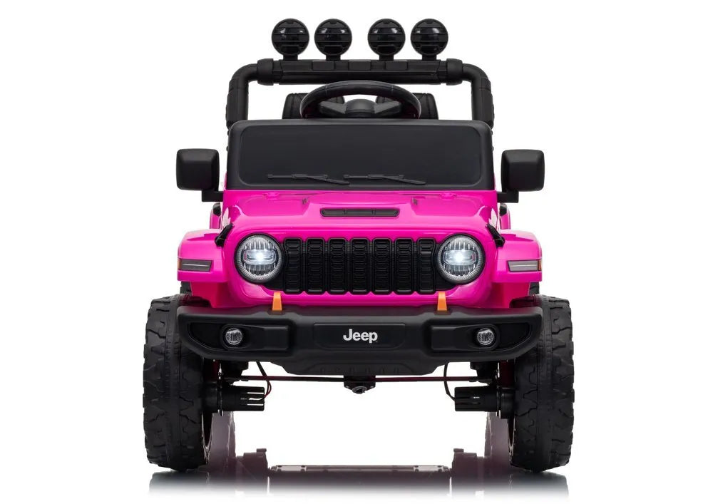 Jeep Rubicon DK‑JWR558 24V elektromobilis vaikams – rožinis