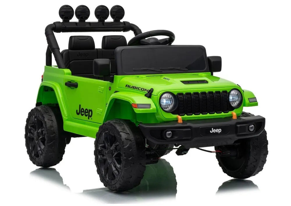 Jeep Rubicon DK‑JWR558 24V elektromobilis vaikams – žalias