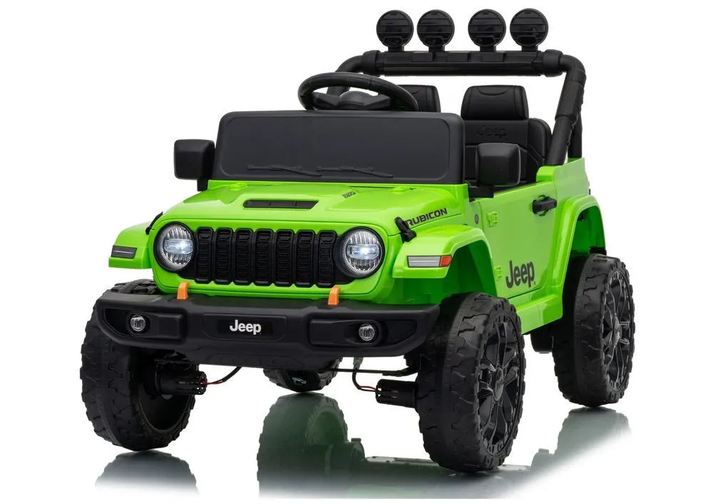 Jeep Rubicon DK‑JWR558 24V elektromobilis vaikams – žalias