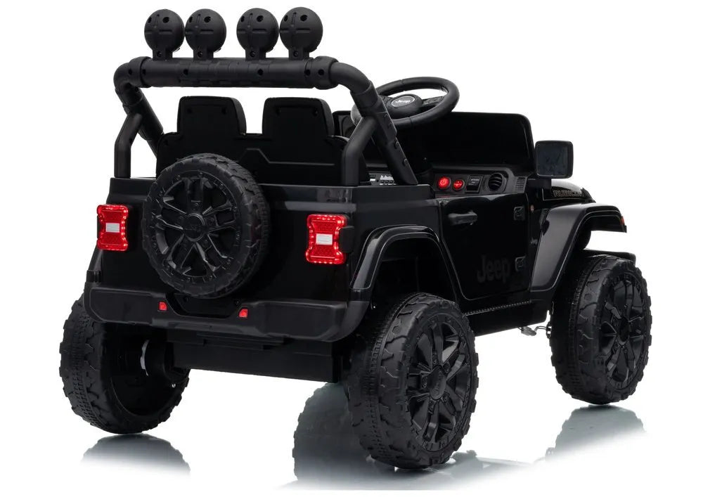 Jeep Rubicon DK‑JWR558 – 24V juodas elektromobilis vaikams