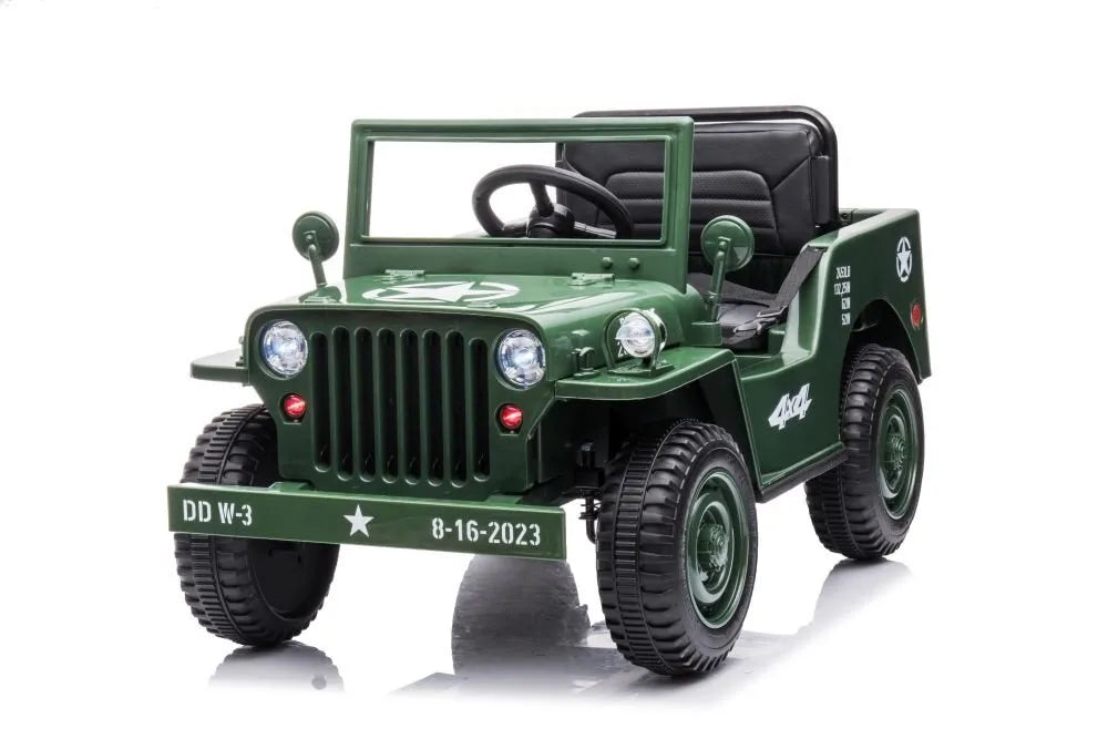 „JH‑103“ karinė žalia 4×4 elektrinė mašina – 12V, 4×45W