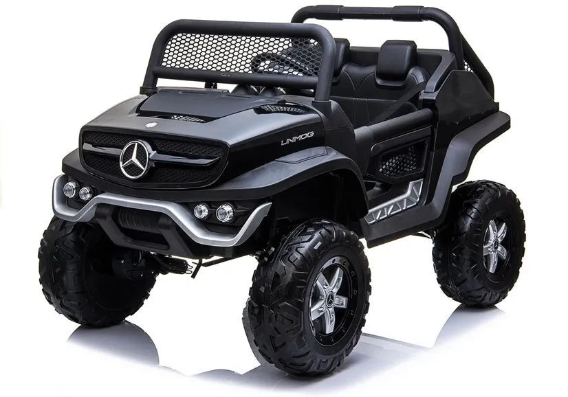 Juodas elektrinis Mercedes Unimog 4×4 vaikams