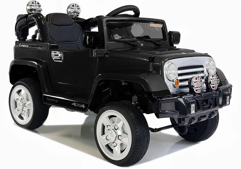 Juodas Jeep JJ245 elektromobilis vaikams