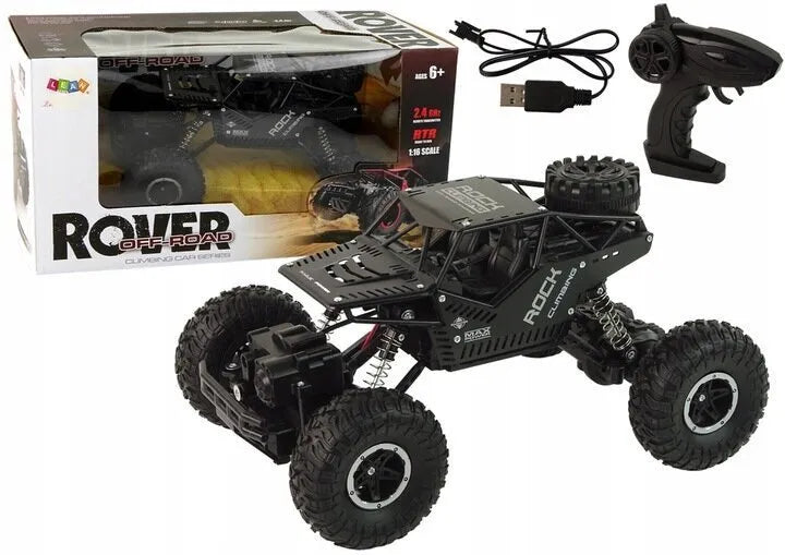 Juodas R/C automobilis 1:16