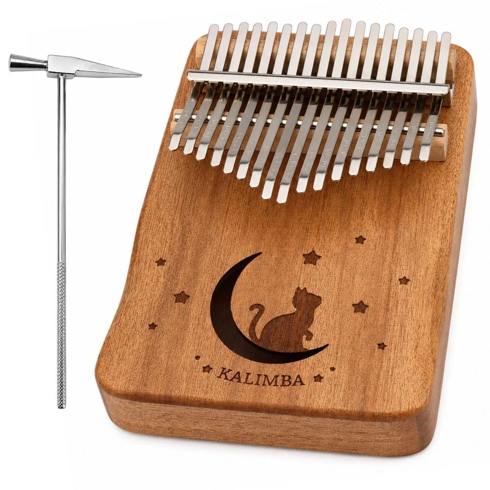 Kalimba – 17 klavišų medinis muzikos instrumentas su priedais