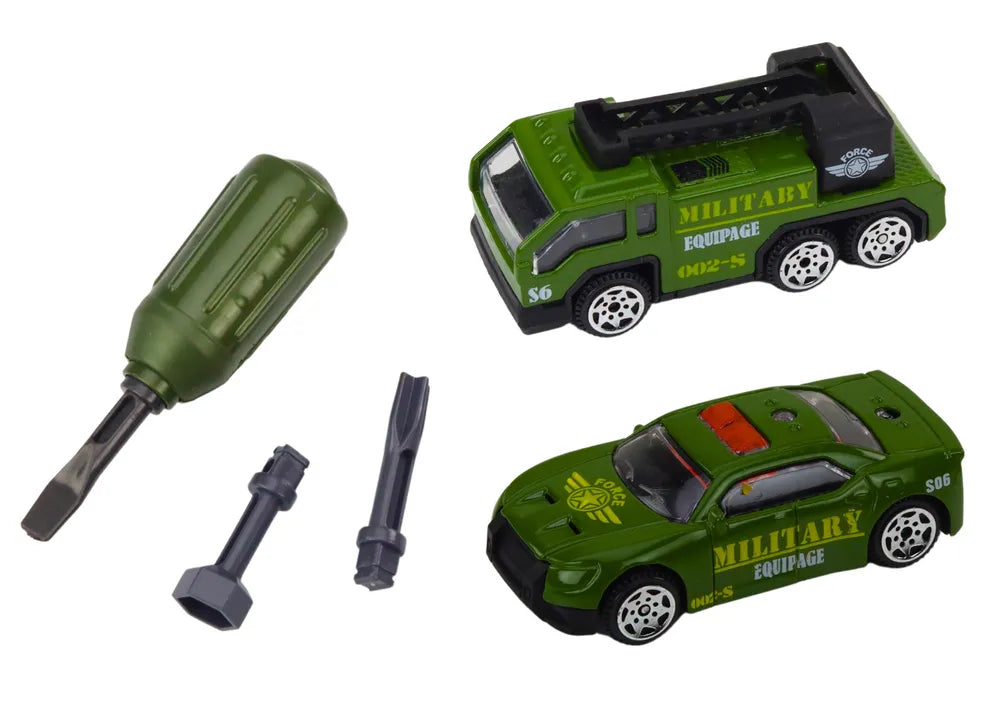Karinis tanko rinkinys – išardomas DIY tankas su garsais, šviesomis, pakaba ir mini transportu