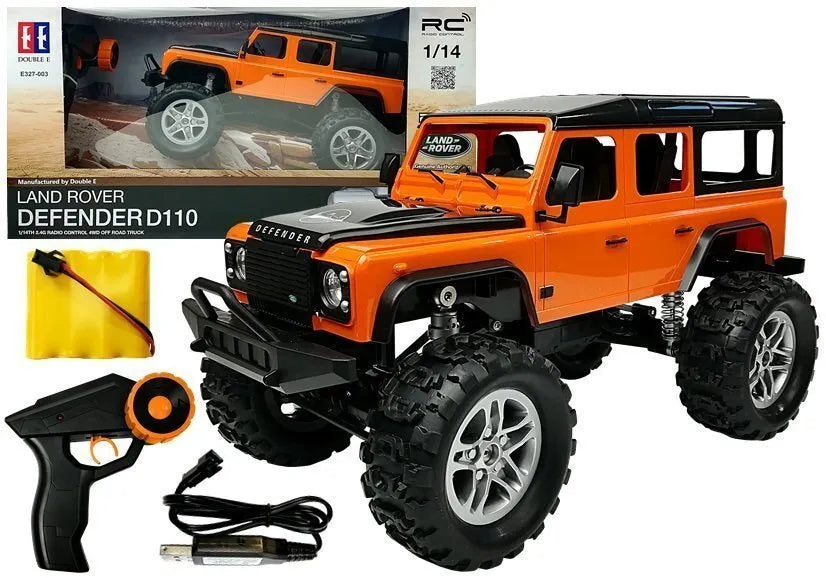 Land Rover Defender R/C 1:14 oranžinis