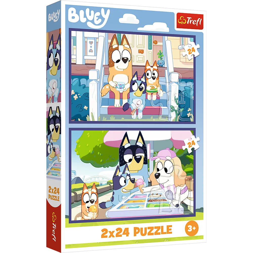 „Linksmieji Bluey nuotykiai“ – dėlionė 2×24 detalių