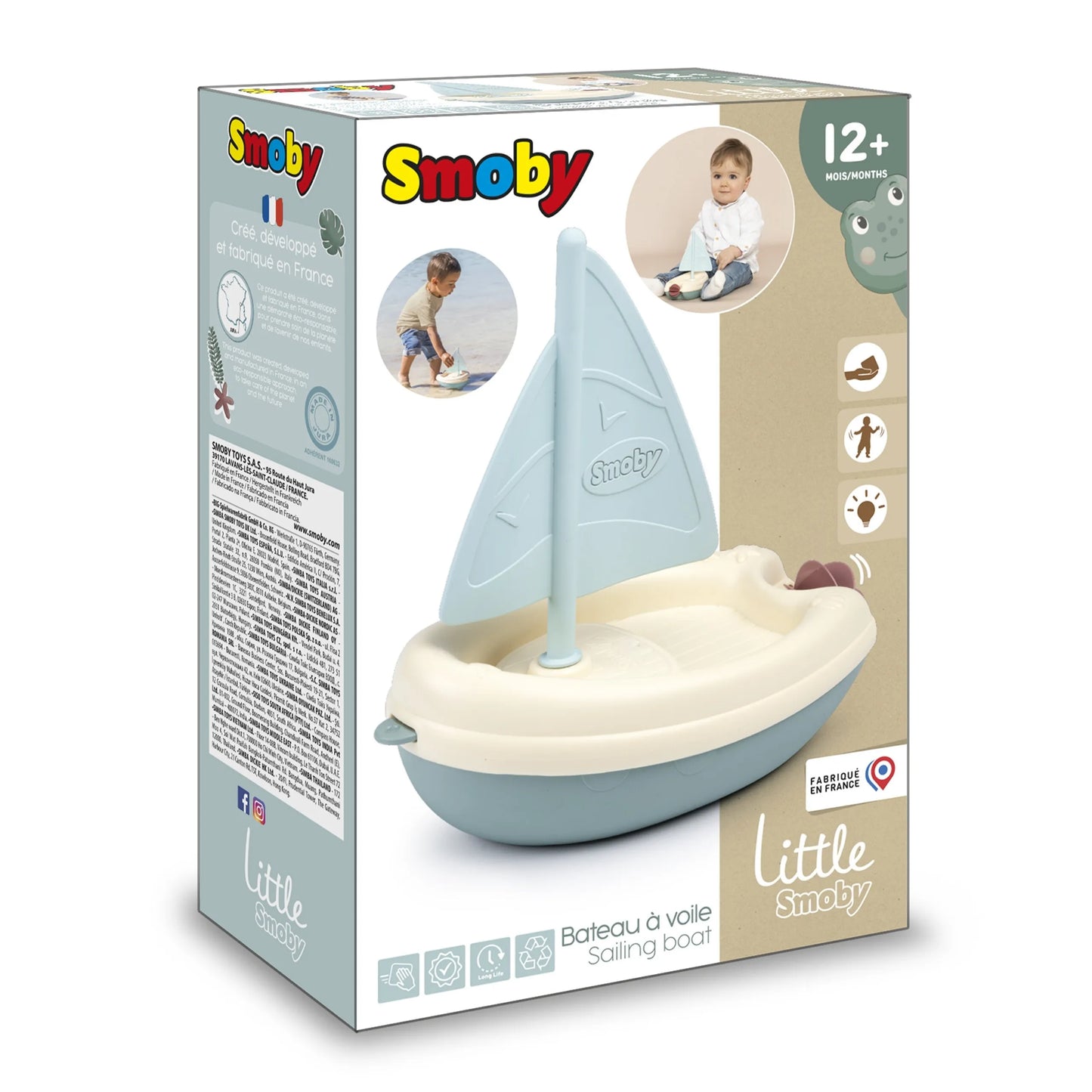 Little Smoby burinė valtis iš bioplastiko – lengva, saugi ir tobula vandens žaidimams
