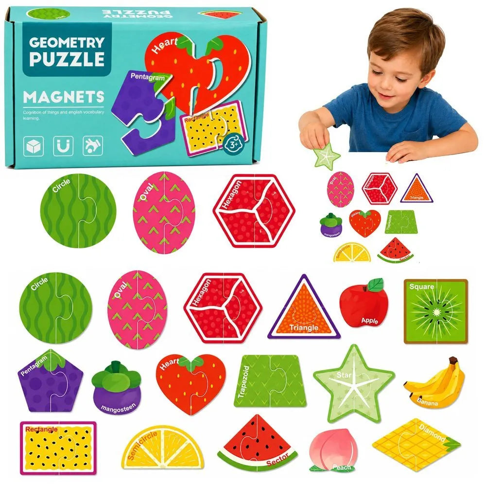 Magnetinė vaisių dėlionė – 30 dalių edukacinis rinkinys