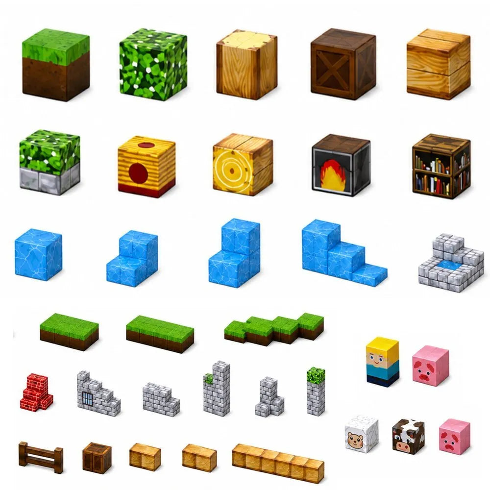 Magnetiniai blokeliai – fantazijų pasaulis, 100 dalių, 3D dėlionė
