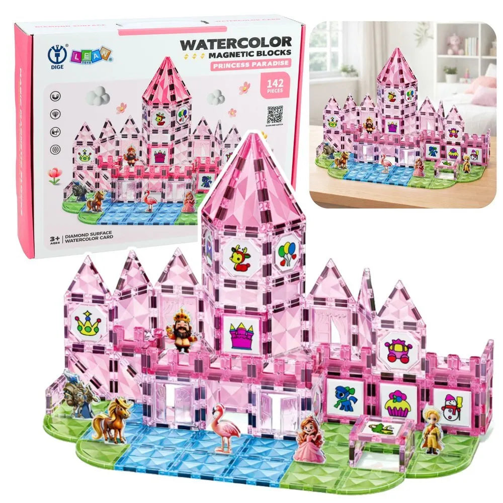 Magnetinis konstruktorius „Princess Castle“ – 142 el