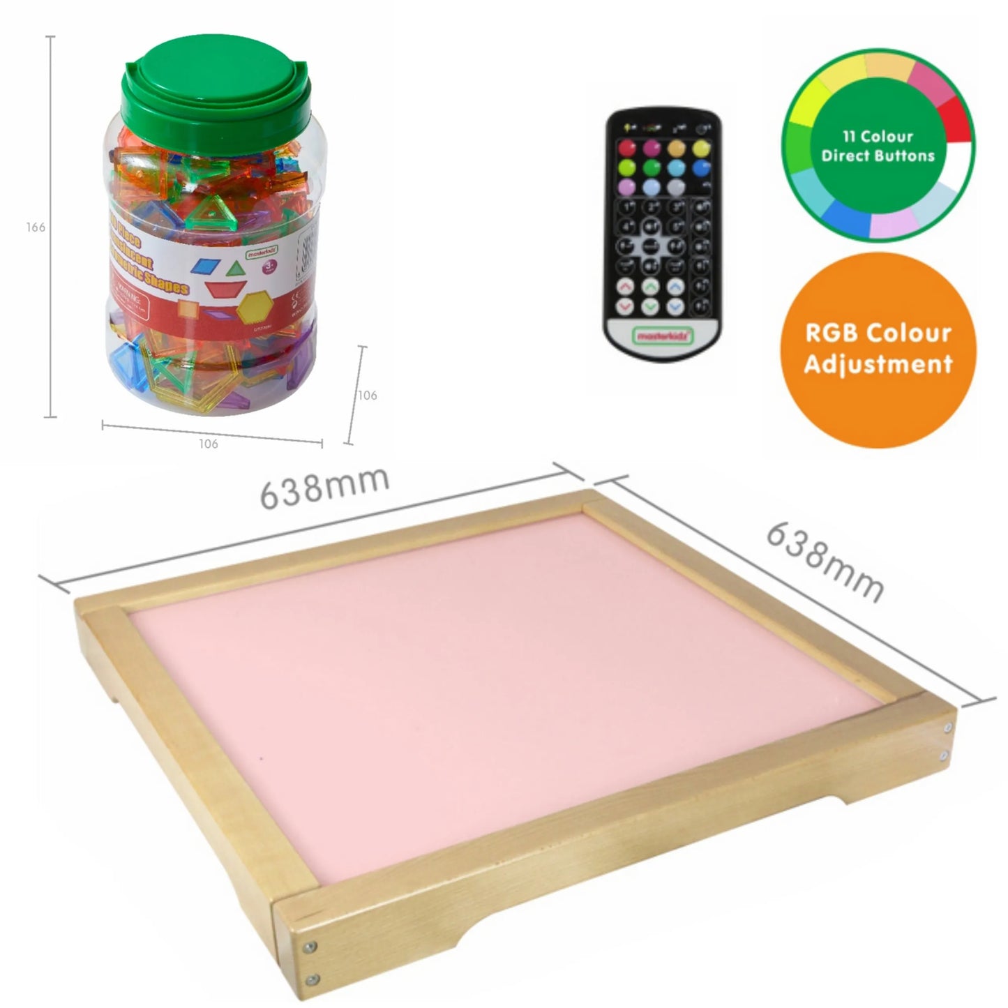 Masterkidz LED sensorinė šviesdėžė su spalvų keitimu + 140 el. mozaika