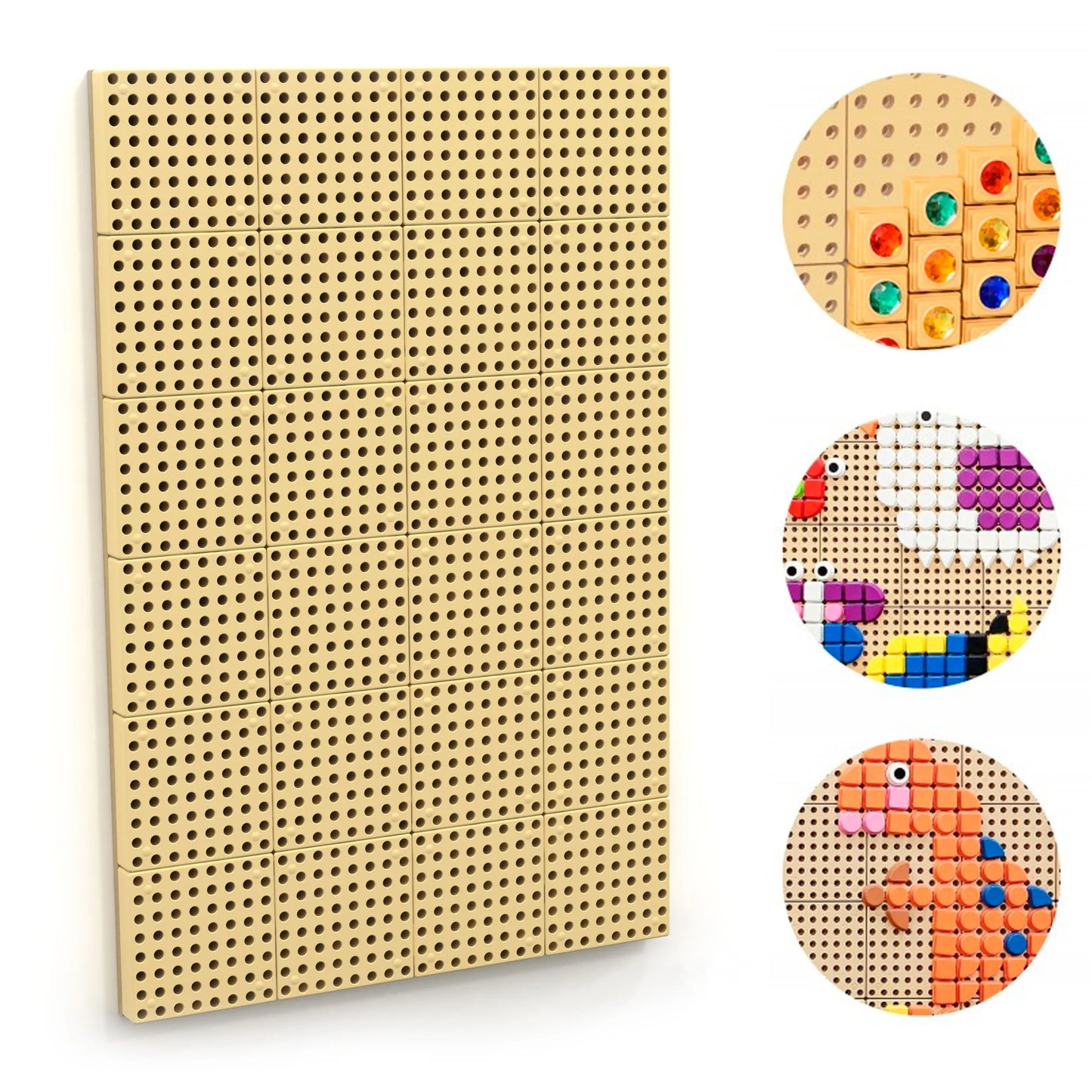 Masterkidz manipuliacinė STEM sieninė lenta (80 × 120 cm) + montavimo panelis