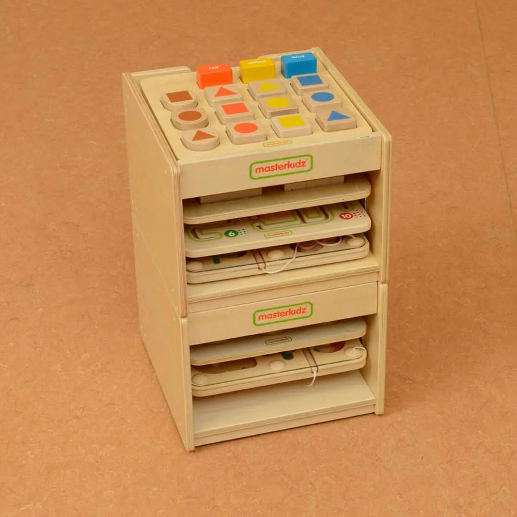 Masterkidz medinė lentelių spintelė – talpa 3 vnt.