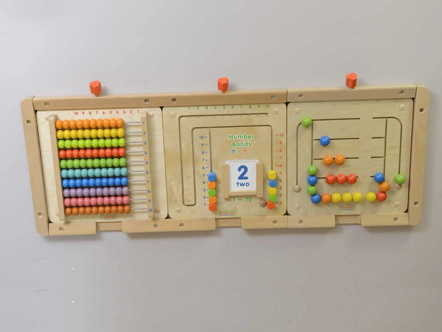 Masterkidz medinės montavimo lentjuostės STEM edukacinėms lentoms (viršutinė + apatinė)