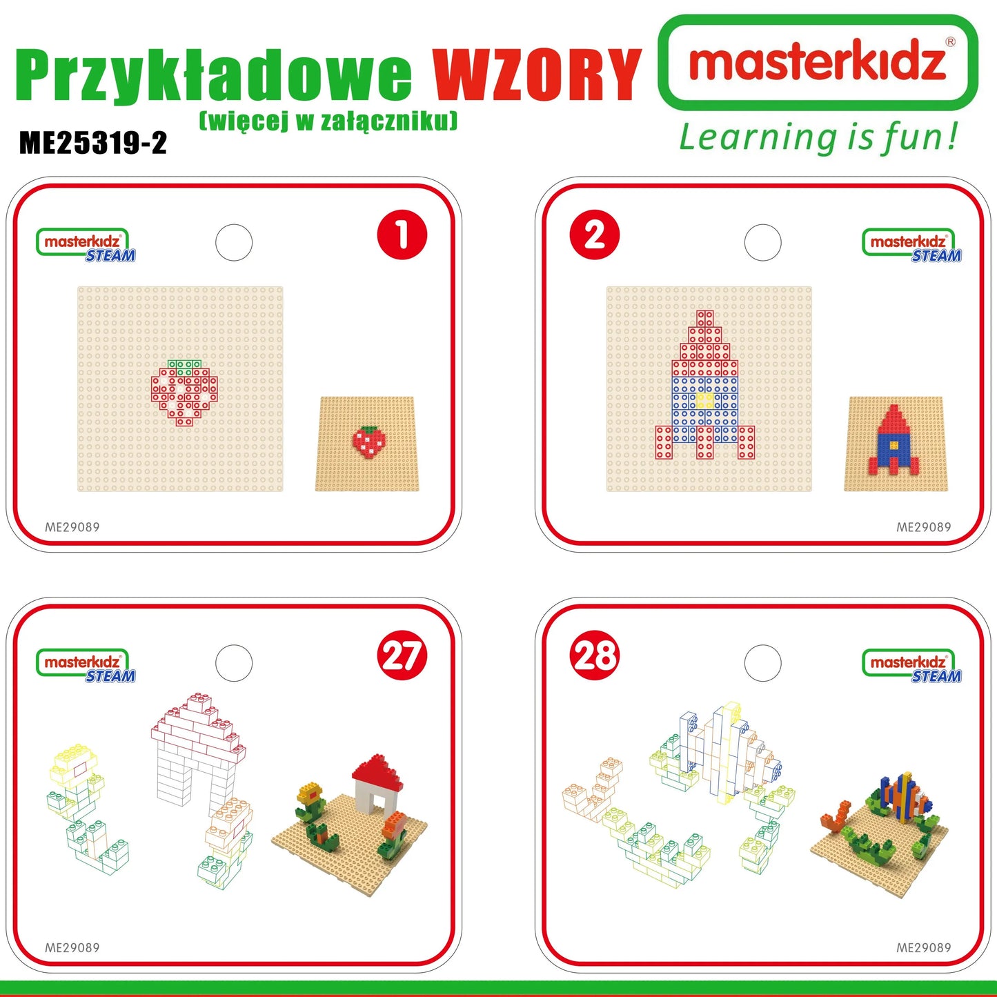 MASTERKIDZ medinis edukacinis stalas + STEM sienos priedai + 563 kaladėlės