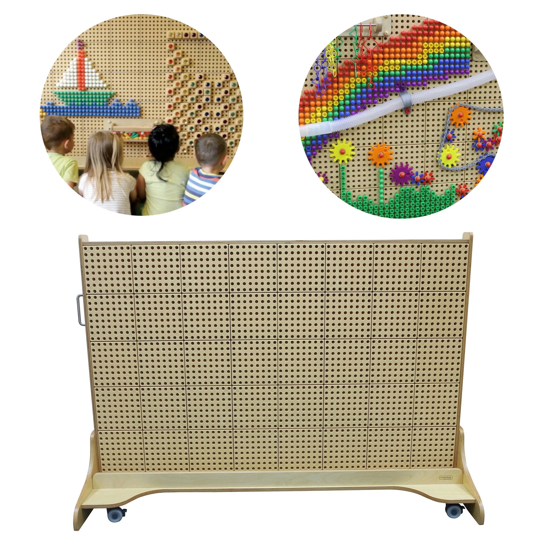 Masterkidz mobili manipuliacinė STEM lenta (laisvai stovinti, su ratukais) 166X125cm