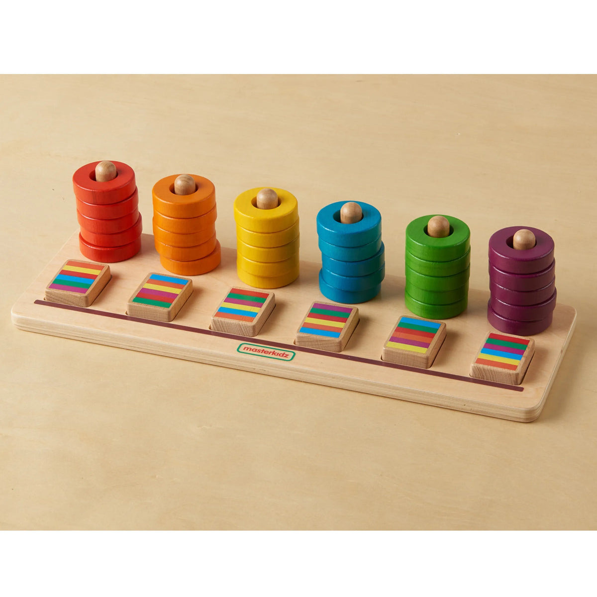 MASTERKIDZ Montessori dėlionė – mokomės skaičiuoti ir pažinti spalvas, rūšiuoklis