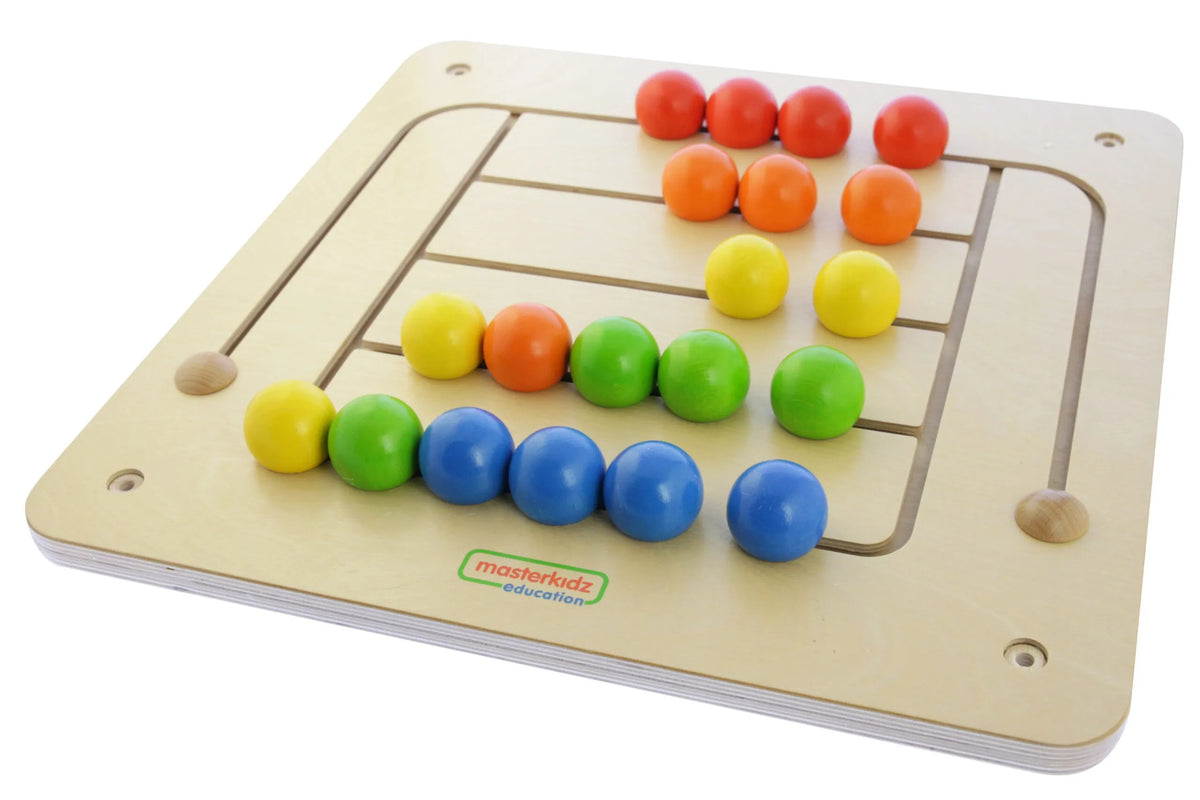 MASTERKIDZ Montessori edukacinė sieninė lenta – karoliukų labirintas