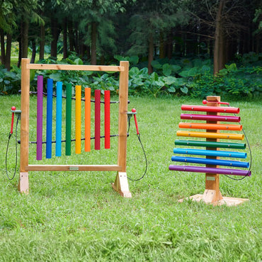 MASTERKIDZ „Rainbow Music Tower“ vamzdinių varpelių ksilofonas