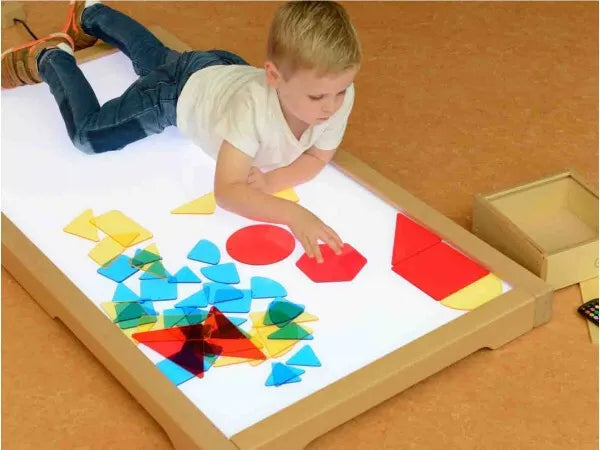 Masterkidz skaidrių geometrinių formų rinkinys – spalvų ir formų pažinimui