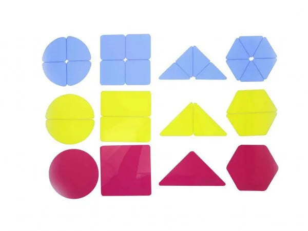 Masterkidz skaidrių geometrinių formų rinkinys – spalvų ir formų pažinimui