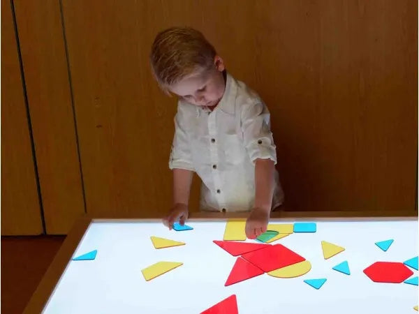 Masterkidz skaidrių geometrinių formų rinkinys – spalvų ir formų pažinimui
