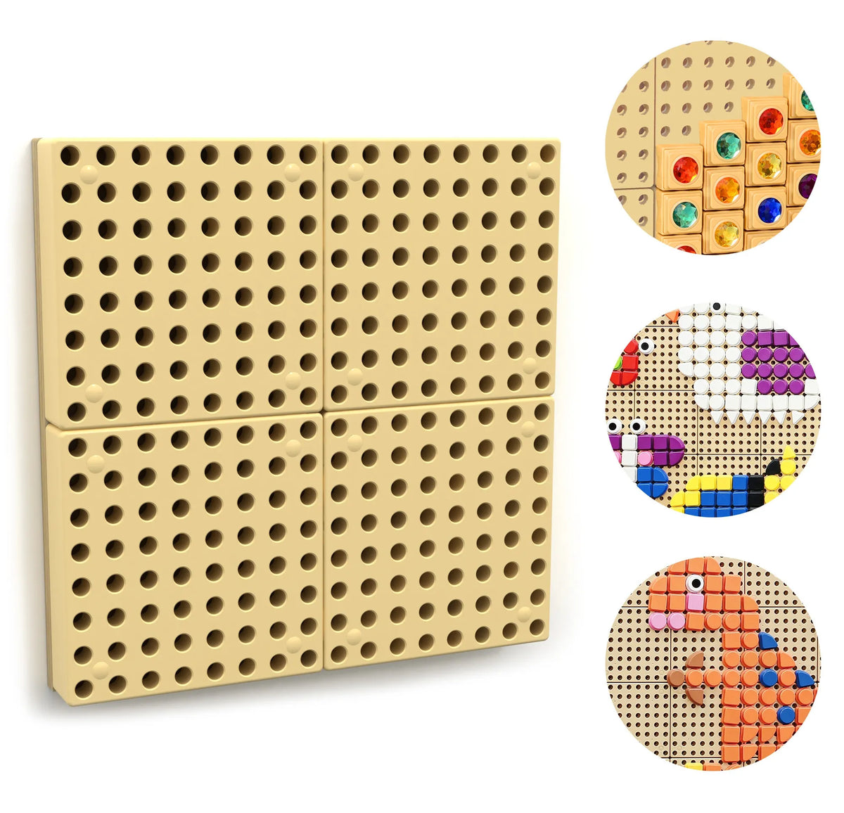 MASTERKIDZ STEM kūrybinė mokslinė lenta – sieninis skydelis su tvirtinimo plokšte, 40 × 40 cm