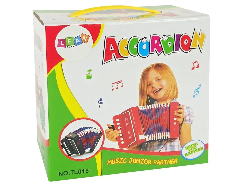 Mažojo muzikanto akordeonas – raudonas