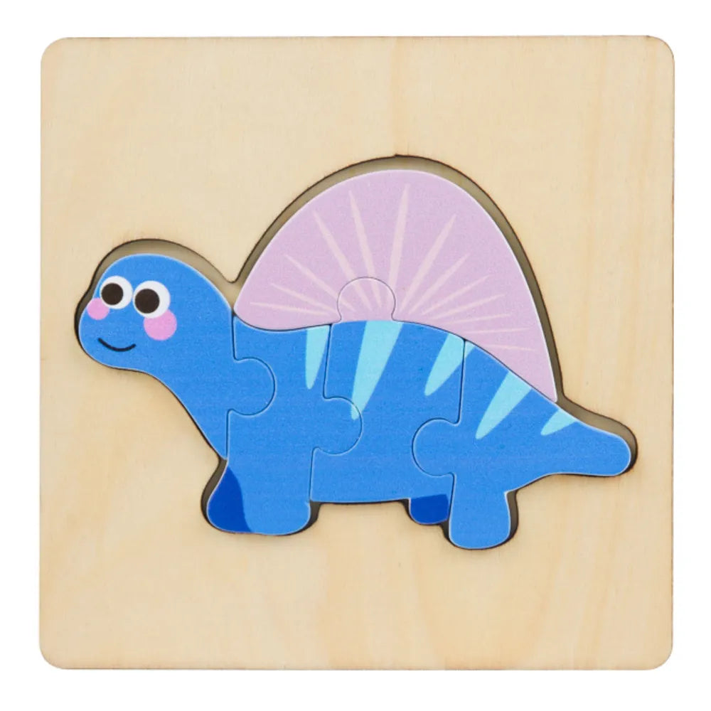 Medinės dinozaurų dėlionės – 11 × 11 cm