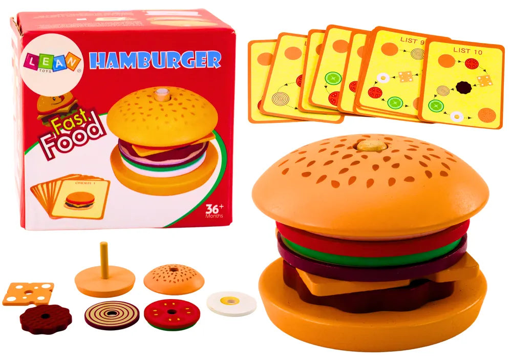 Medinis hamburgerio rinkinys su receptais