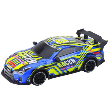 Mėlynas–geltonas RC sportinis automobilis