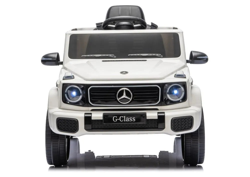 Mercedes G 4×4 24V 2580 baltas akumuliatorinis automobilis vaikams