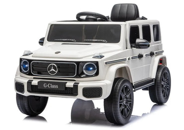 Mercedes G 4×4 24V 2580 baltas akumuliatorinis automobilis vaikams