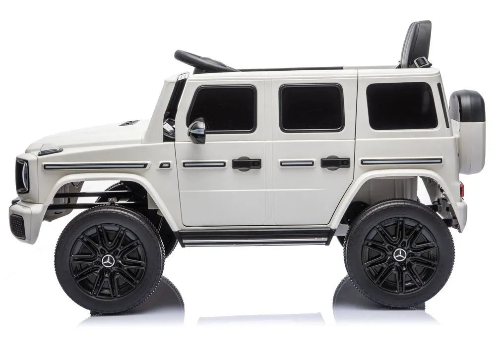 Mercedes G 4×4 24V 2580 baltas akumuliatorinis automobilis vaikams