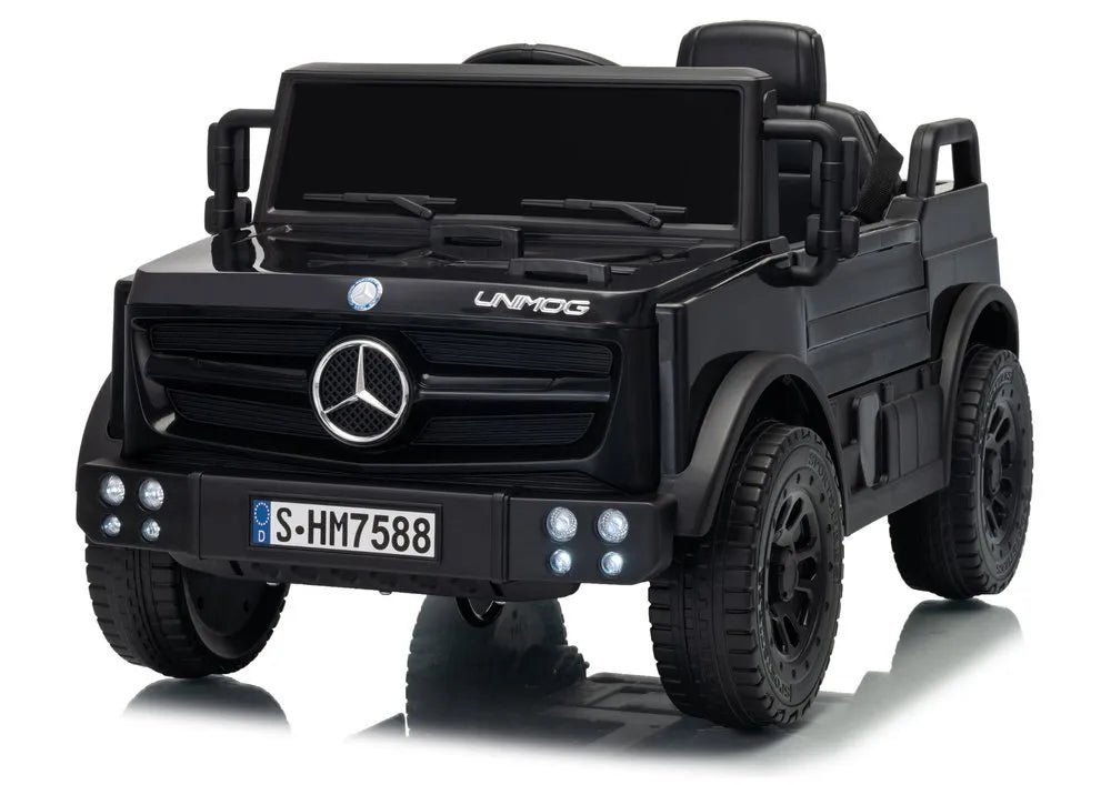Mercedes Unimog 6V juodas elektromobilis