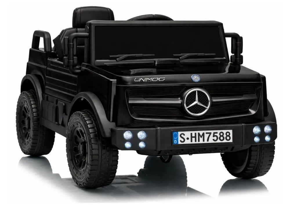 Mercedes Unimog 6V juodas elektromobilis