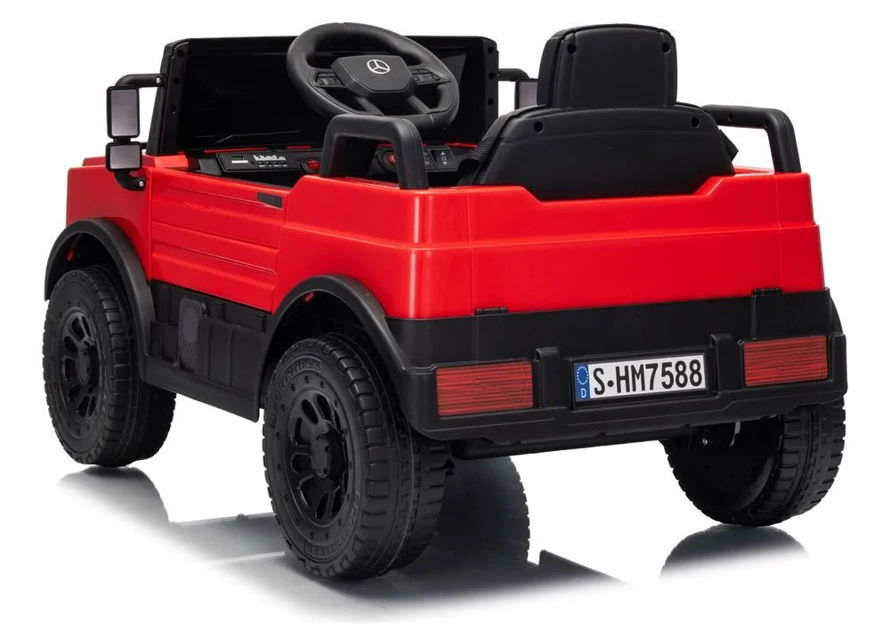 Mercedes Unimog 6V raudonas elektromobilis