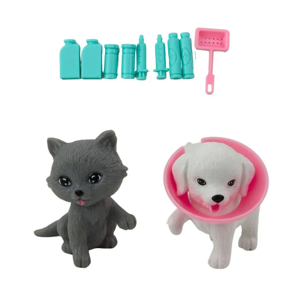 Mini veterinarė su gyvūnėlių rinkiniu
