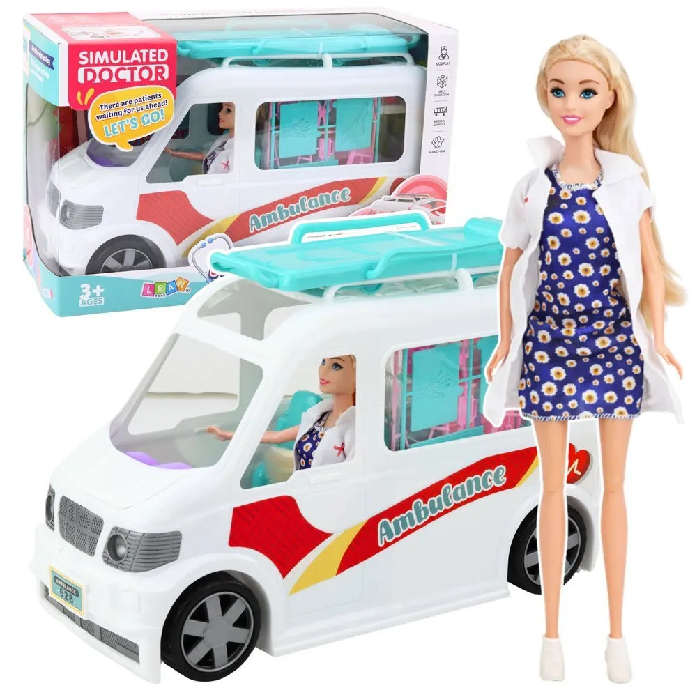 Mobilioji ligoninė su neštuvais ir gydytoja