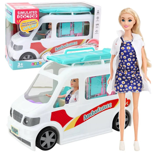 Mobilioji ligoninė su neštuvais ir gydytoja