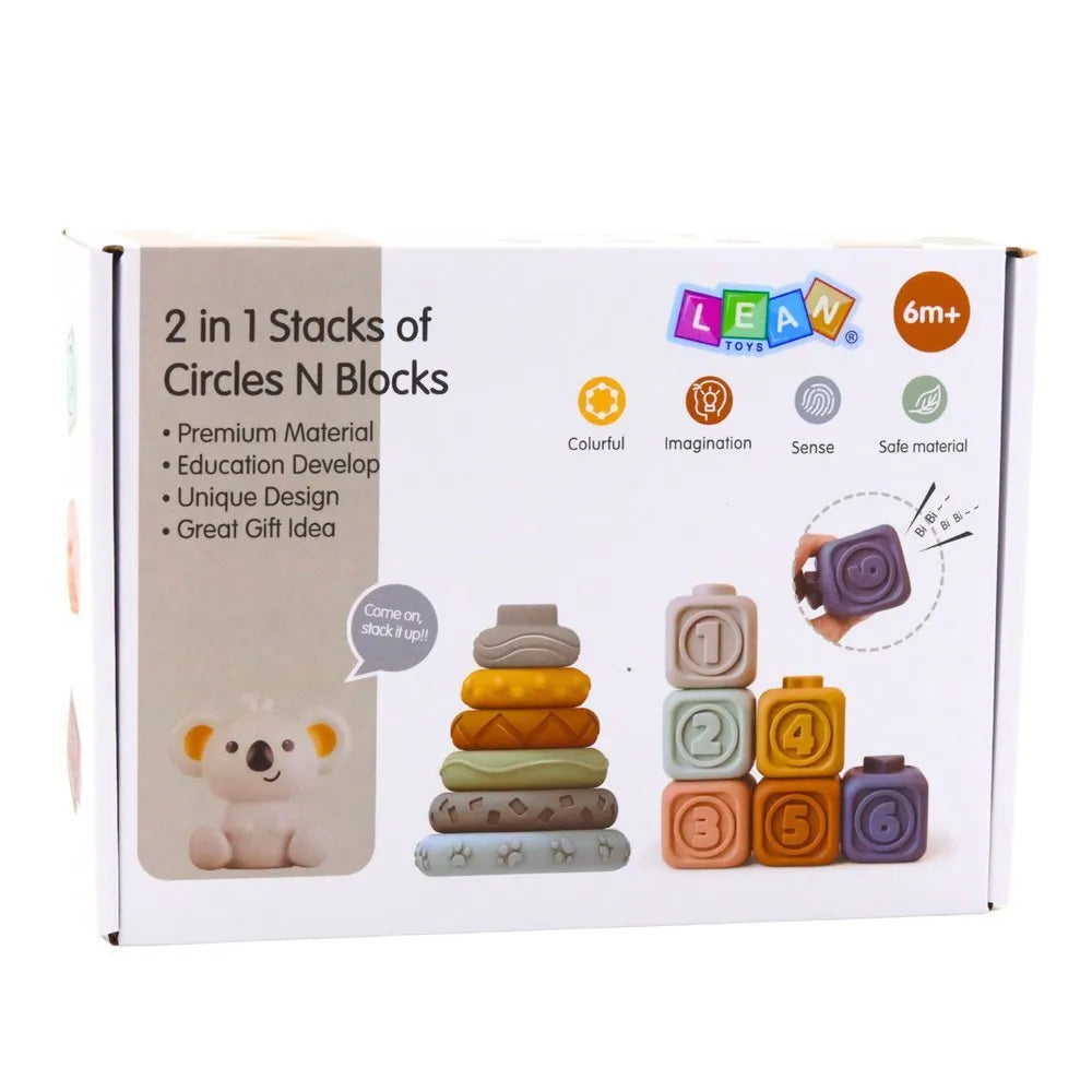 Montessori koalos sensorinė bokšto piramidė – 13 dalių