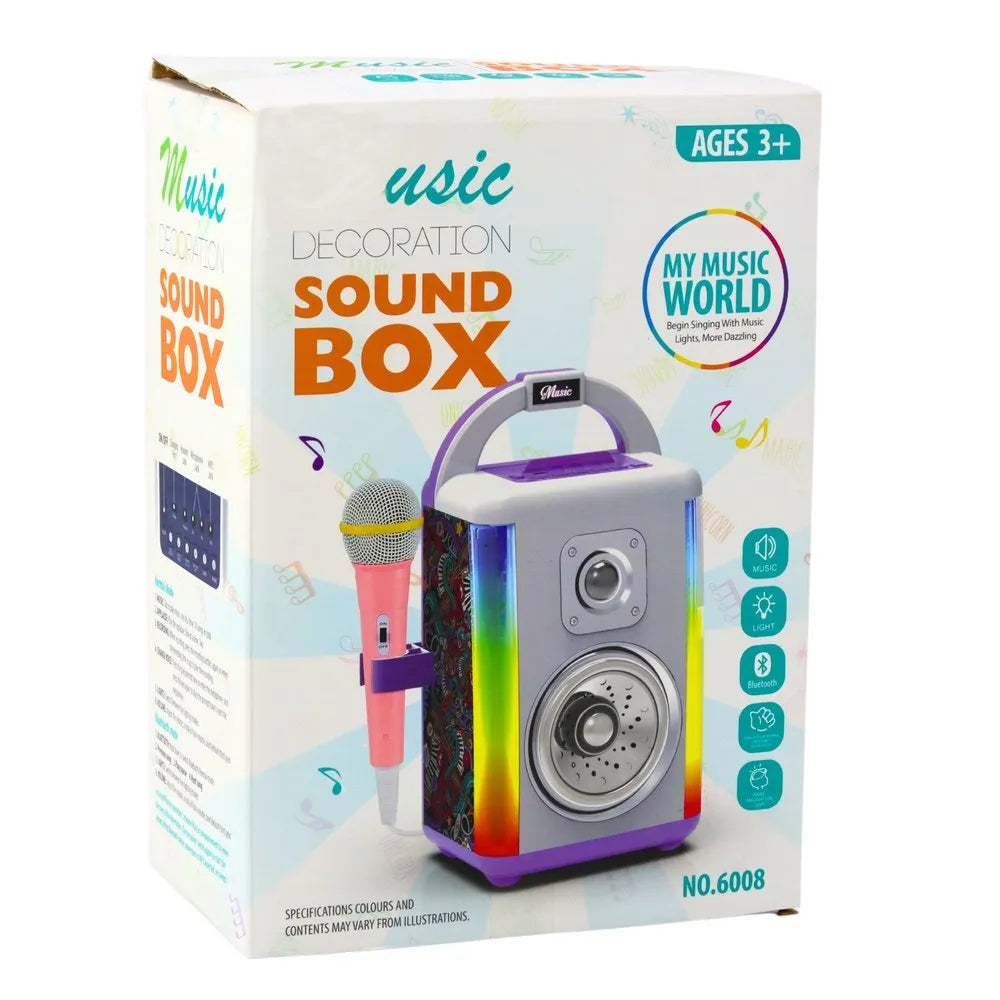 Muzikinė Sound Box kolonėlė su mikrofonu