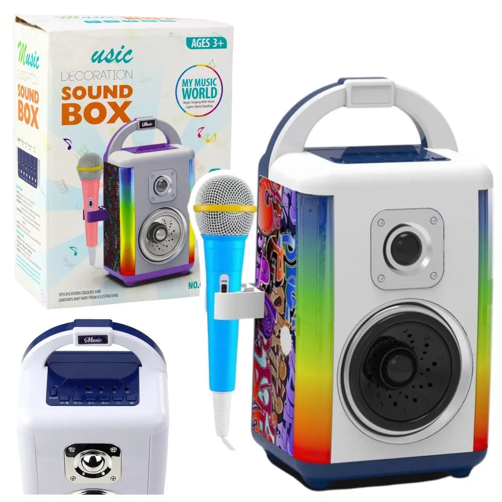 Muzikinė Sound Box kolonėlė su mikrofonu