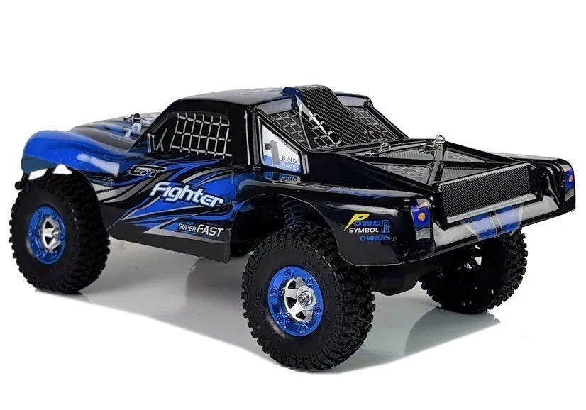 Nuotoliniu būdu valdomas bekelės automobilis FY‑01 4×4 Pick‑Up – mėlynas