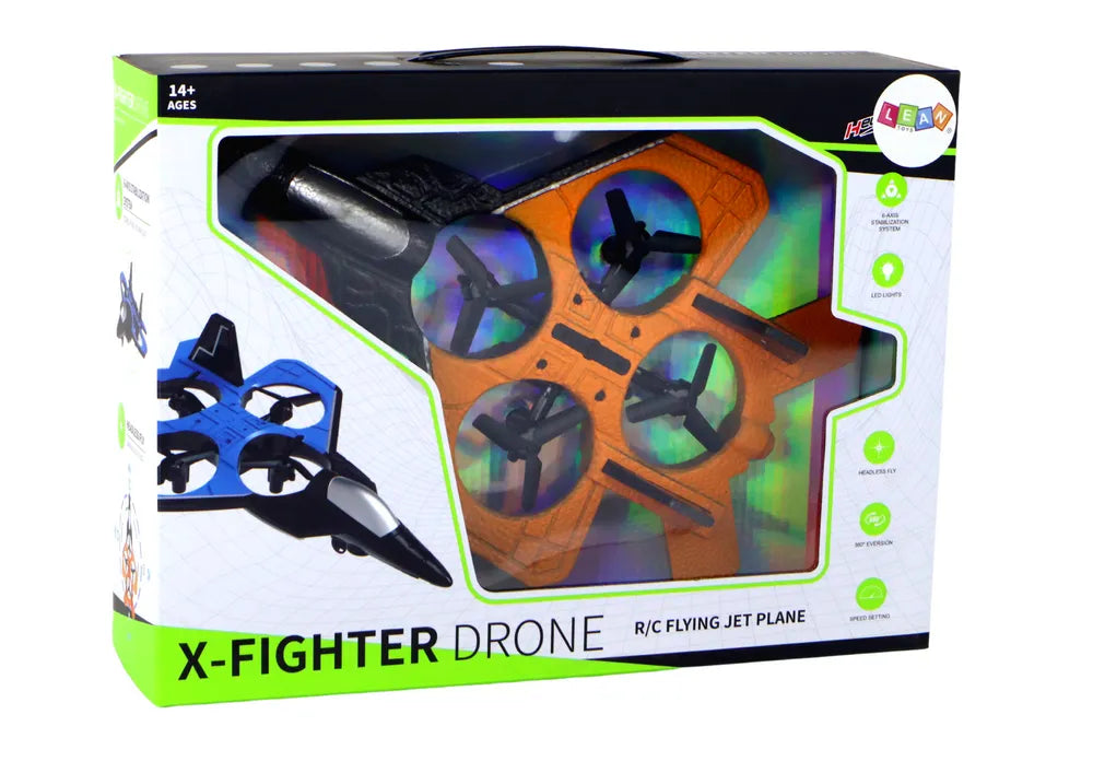 Nuotoliniu būdu valdomas oranžinis RC lėktuvas „Fighter“