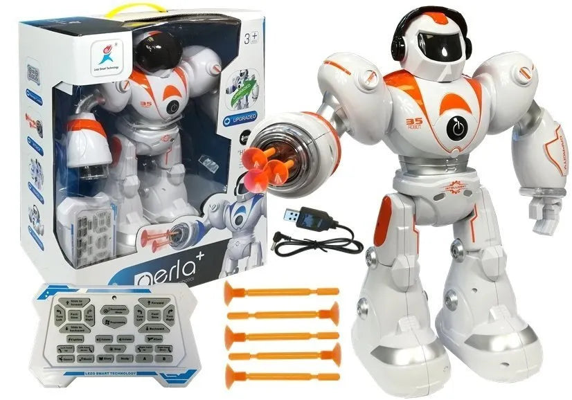 Nuotoliniu būdu valdomas robotas su šaudymo funkcija