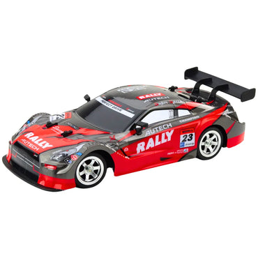Nuotoliniu valdomas lenktyninis automobilis RC 1:16 „Red Monster“ su LED apšvietimu, 30 km/h